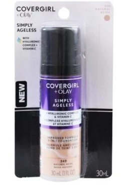 COVERGIRL 30mL OLAY 3-IN-1 FOUNDATION SIMPLY AGELESS 240 N/ BEIGE