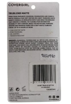 COVERGIRL 30mL TRUBLEND FOUNDATION MATTE MADE M10 -Sigma Store COVERGIRL 30mL TRUBLEND FOUNDATION MATTE MADE M10 CARDEDB