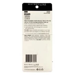 MAYBELLINE 30mL DREAM URBAN FULL COVERAGE FOUNDATION NATURAL BEIGE -Sigma Store MAYBELLINE 30mL DREAM URBAN COVER FULL COVERAGE 220 NATURAL BEIGE SPF 40 CARDED a