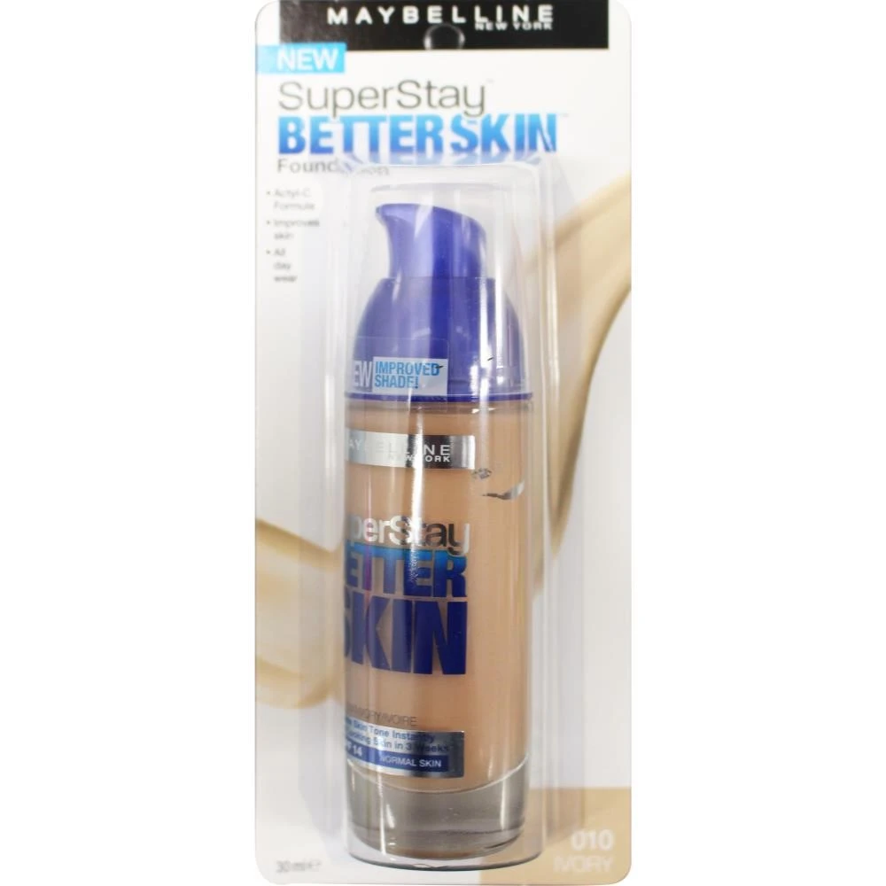 MAYBELLINE 9g SUPERSTAY BETTER SKIN 010 IVORY 3x 3 MAYBELLINE 9g SUPERSTAY BETTER SKIN 010 IVORY 3x