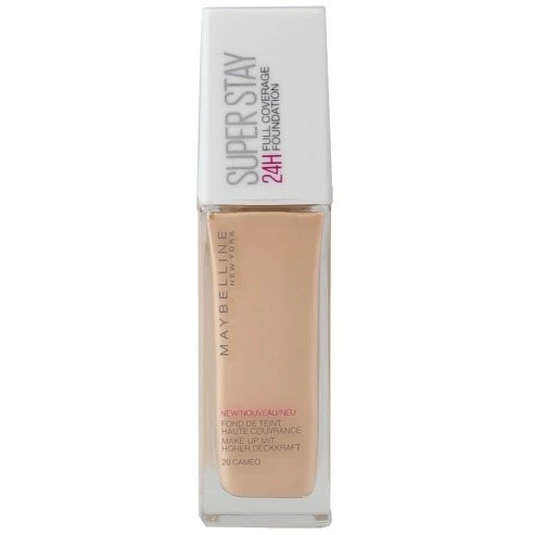 MAYBELLINE 30ML SUPER STAY 24H FULL COVERAGE FOUNDATION 20 CAMEO 3 MAYBELLINE 30ML SUPER STAY 24H FULL COVERAGE FOUNDATION 20 CAMEO