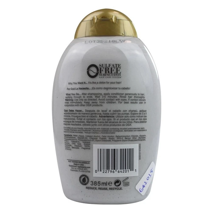 OGX 385ML CONDITIONER PURIFYING + CHARCOAL DETOX 4 OGX 385ML CONDITIONER PURIFYING + CHARCOAL DETOX - Image 2