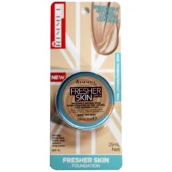 RIMMEL 25ML FRESHER SKIN FOUNDATION 200 SOFT BEIGE SPF 15+