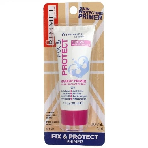 RIMMEL LONDON 30mL FIX & PROTECT MAKEUP PRIMER (CARDED) 3 RIMMEL LONDON 30mL FIX & PROTECT MAKEUP PRIMER (CARDED)