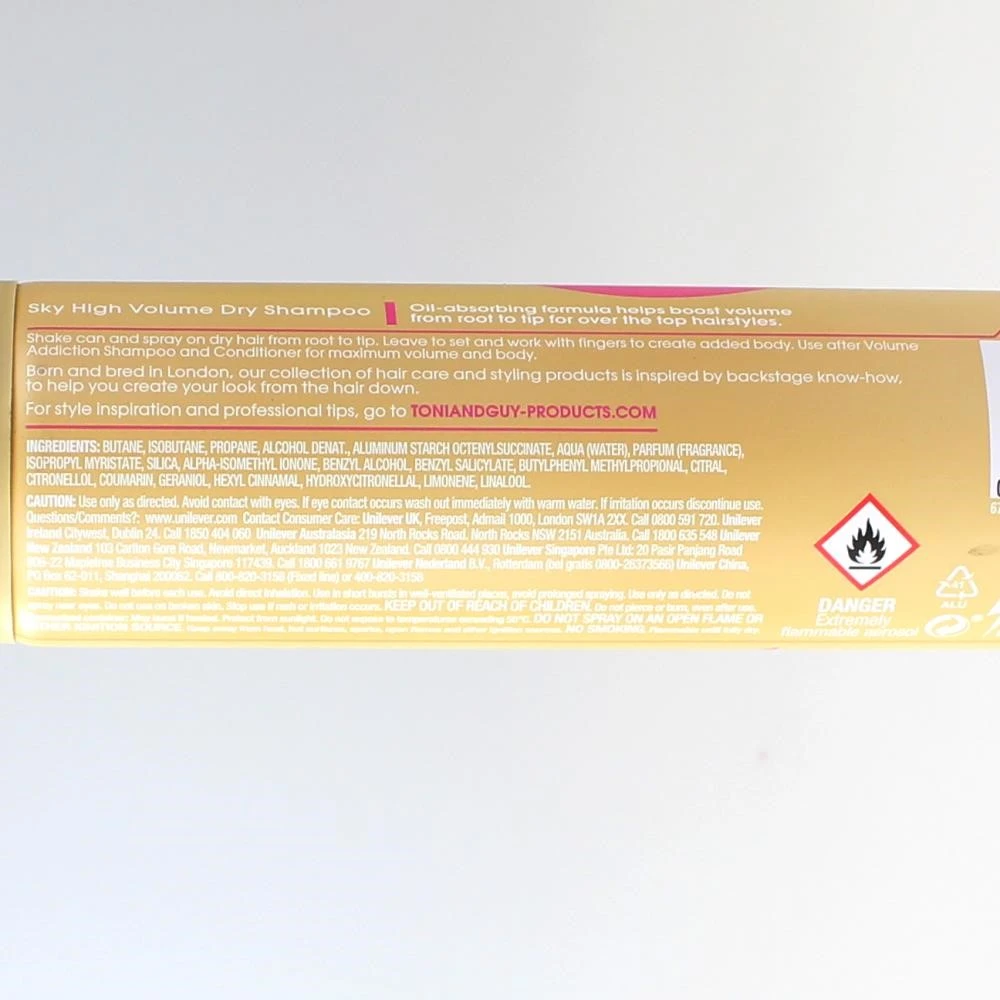 TONI & GUY 250mL DRY SHAMPOO SKY HIGH VOLUME 5 TONI & GUY 250mL DRY SHAMPOO SKY HIGH VOLUME - Image 3